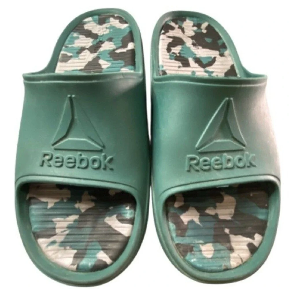 Reebok EVA Size 11 Men’s Comfort Footbed Slides Green Camouflage